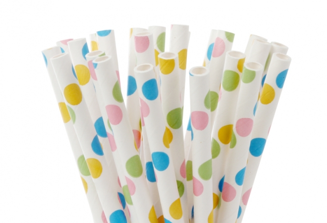 Cakepop paper straws Fancy dots