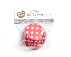 Baking cup Stip rood 50x33 mm