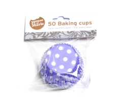 Baking cup Stip paars 50x33 mm