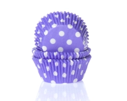 Baking cup Stip paars 50x33 mm