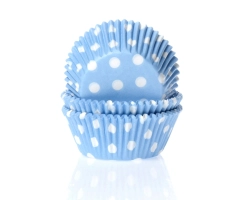 Baking cup Stip Aqua blauw 50x33 mm