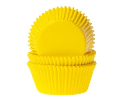 Baking case Effen geel 50x33 mm