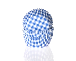 OUTLET Mini Baking cup  ruit  blauw 35x22.5  mm- laatste 9 retailverpakkingen