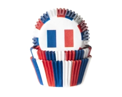 Baking cup vlag Frankrijk 50x33 mm