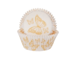 Monsters baking cup Vlinder geel 50x33 mm