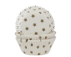 Baking cup Stars gold 50x33 mm