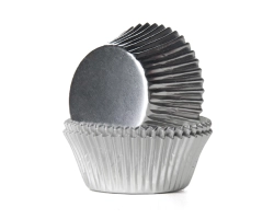 Baking cup folie Zilver 51x38 mm