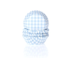 Mini Baking cup ruit pastel blauw 35x22,5 mm