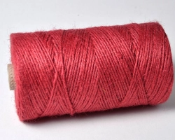 Jute twine Robijn rood 20 m