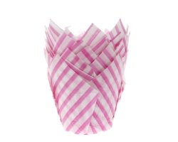 Muffin tulp roze streep