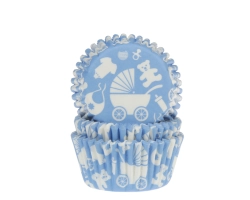 Baking cup Baby uitzet Blauw 50x33 mm