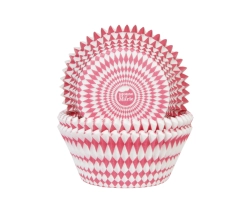 OUTLET Baking cups Harlequino rood 50x33 mm
