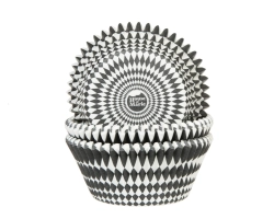 OUTLET Baking cups Harlequino zwart 50x33mm