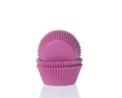 Baking cups mini effen Fuchsia roze 35x23mm
