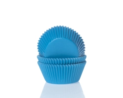 Baking cups mini Cyaan blauw 35x23mm