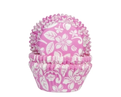 Baking cups Aloha bloem roze 50x33mm