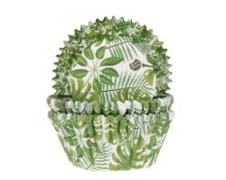 Baking cups Groen Blad 50x33 mm