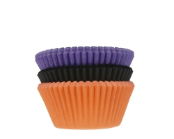 Baking cups Halloween kleuren 50x33mm -75 cups