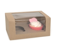Eco Line 2 Cupcake VENSTERdoos KRAFT