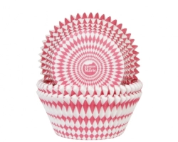 OUTLET Baking cups Harlequino rood 50x33 mm