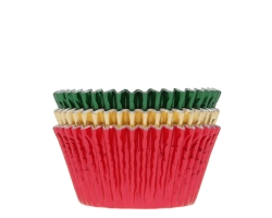 Baking cups Folie Kerst 51x38 mm