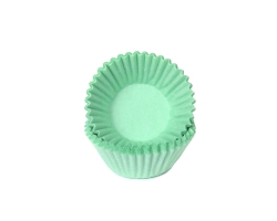 bulk baking cups chocolade/petit four 25x19mm mint