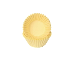 baking cups chocolade/petit four pastel geel 25x19mm