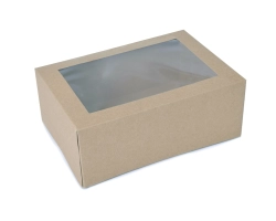 ECO-line Taartdoos KRAFT met venster 337x253x90 mm