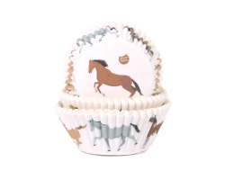 Baking cups Paarden 50x33mm