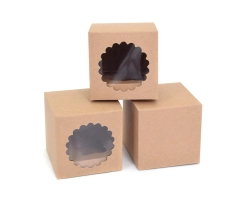 1 cupcakedoos KRAFT - 3 stuks in consumentverpakking