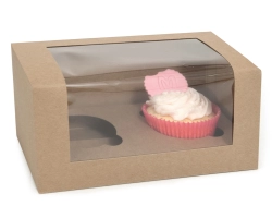 2 cupcakedoos KRAFT eco-lline - 3 stuks in retailverpakking