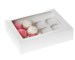 12 cupcakedoos WIT- 2 stuks in retailverpakking