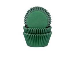 MINI baking cups donker groen 35x23mm
