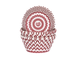Baking cups Kerst zigzag 50x33mm