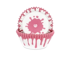 Baking cups DRIP roze 50x33mm