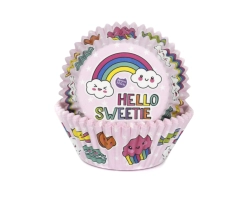 Baking cups Regenboog roze 50x33mm