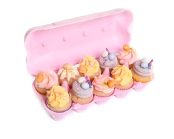Eierdoos 10 gaten Roze biobased