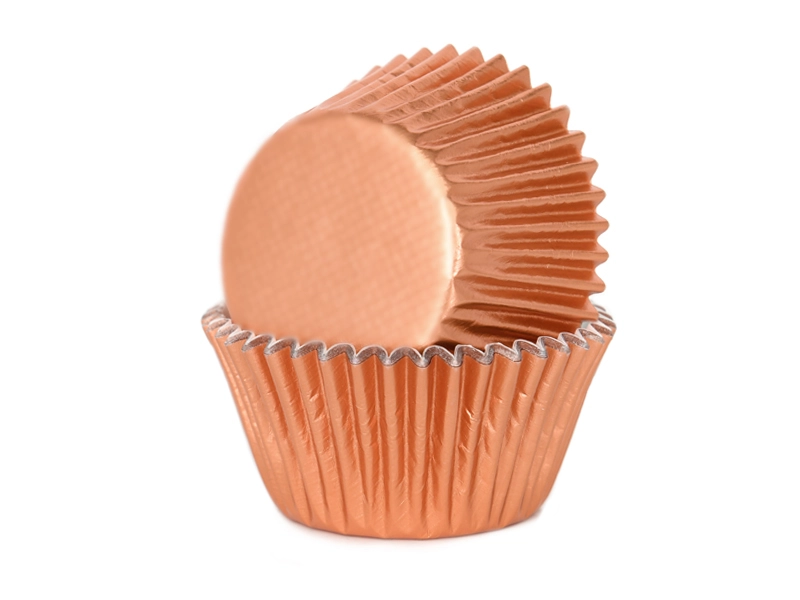 Baking cups foil Copper 48x32mm