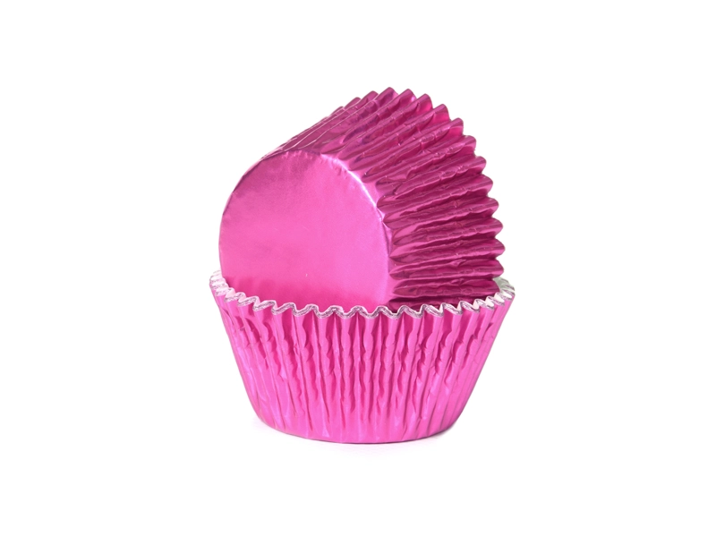 bulk mini baking cups foil pink 33x20mm