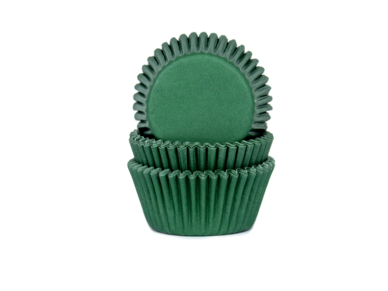 MINI baking cases Dark Green 35x23mm